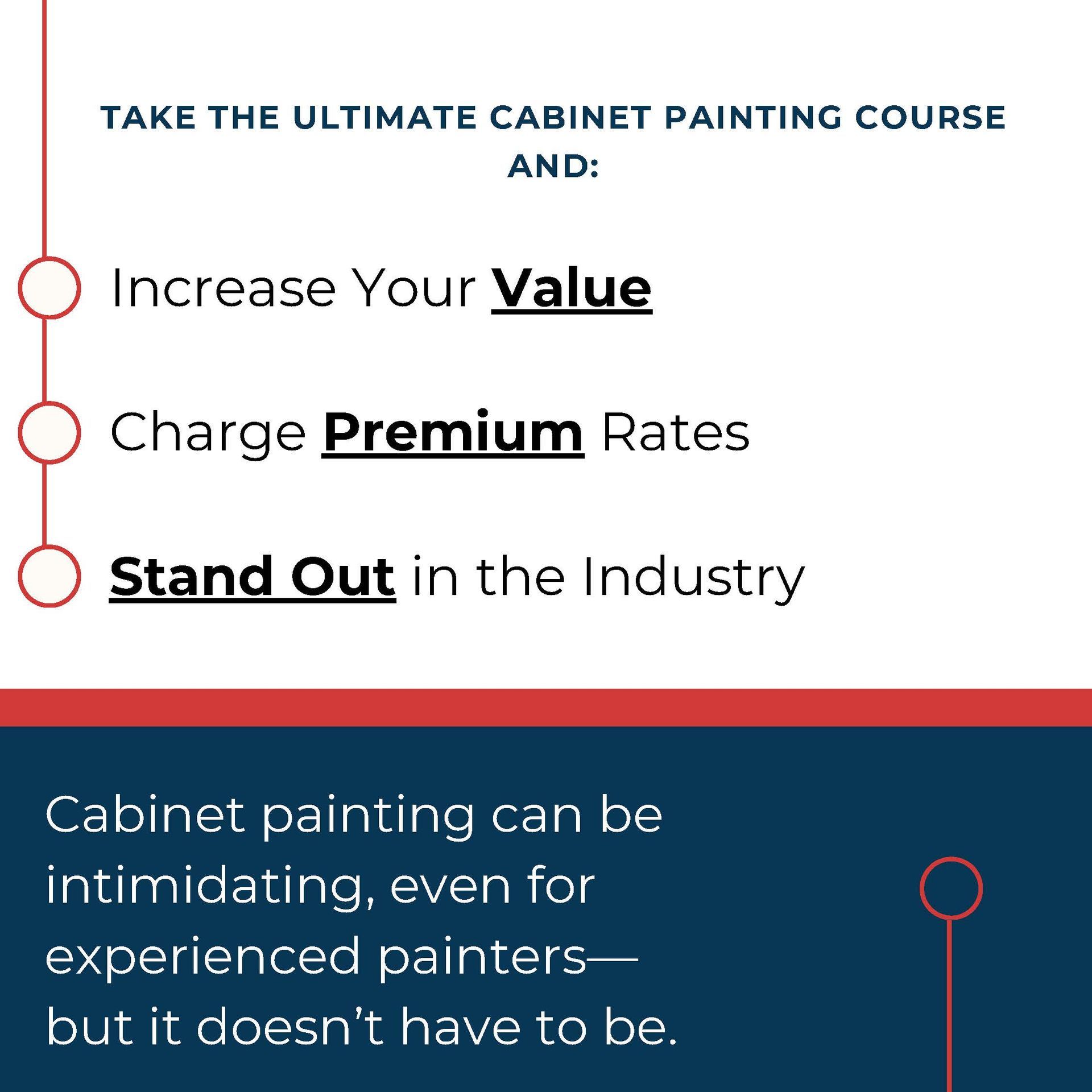 Paint Life Online Cabinet Refinishing course description thumbnails.