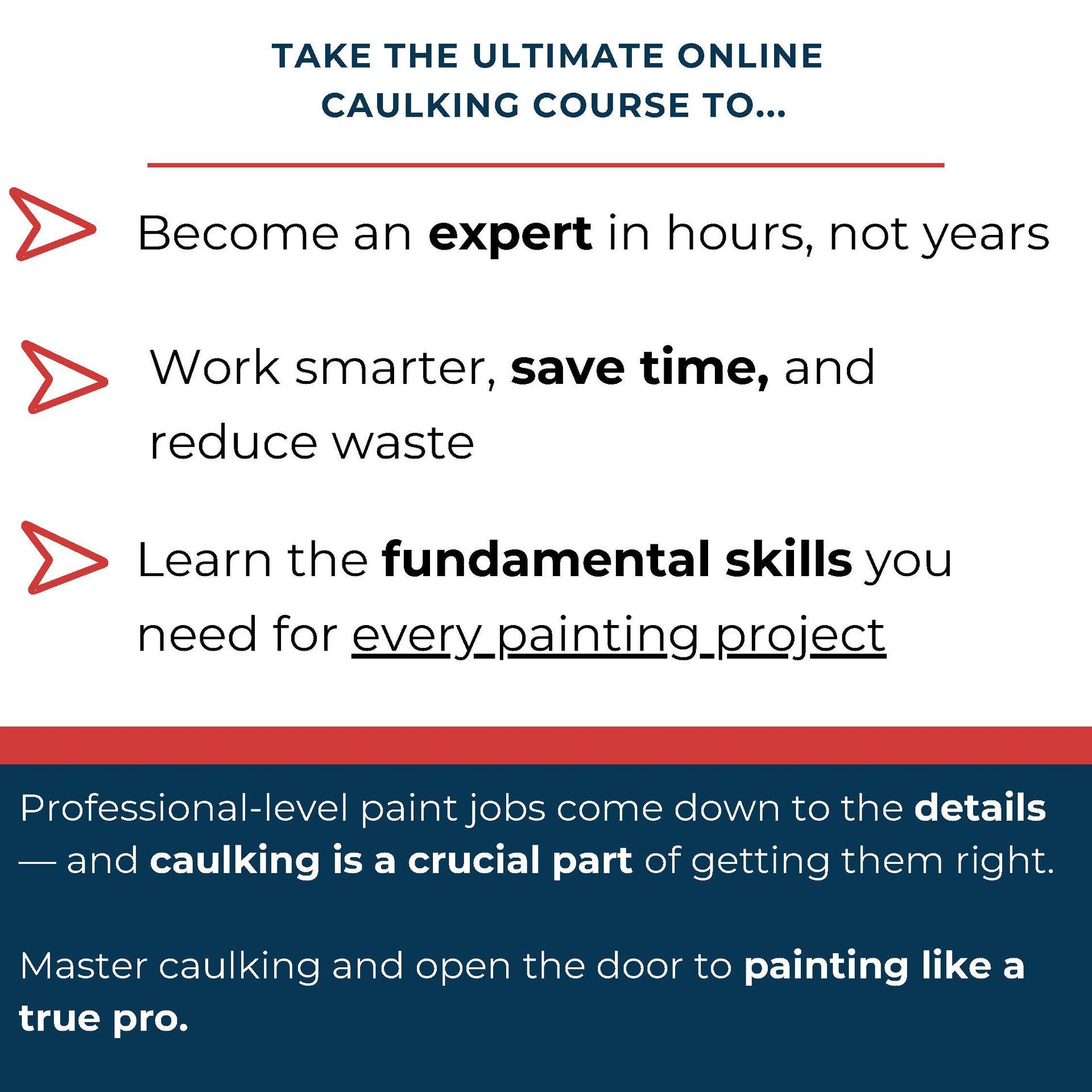 Paint Life Online Caulking course description thumbnails.