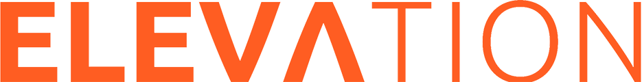 The word elevation is written in orange on a white background.