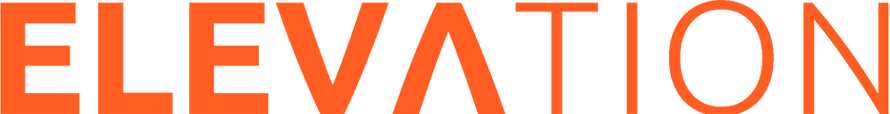 The word elevation is written in orange on a white background.