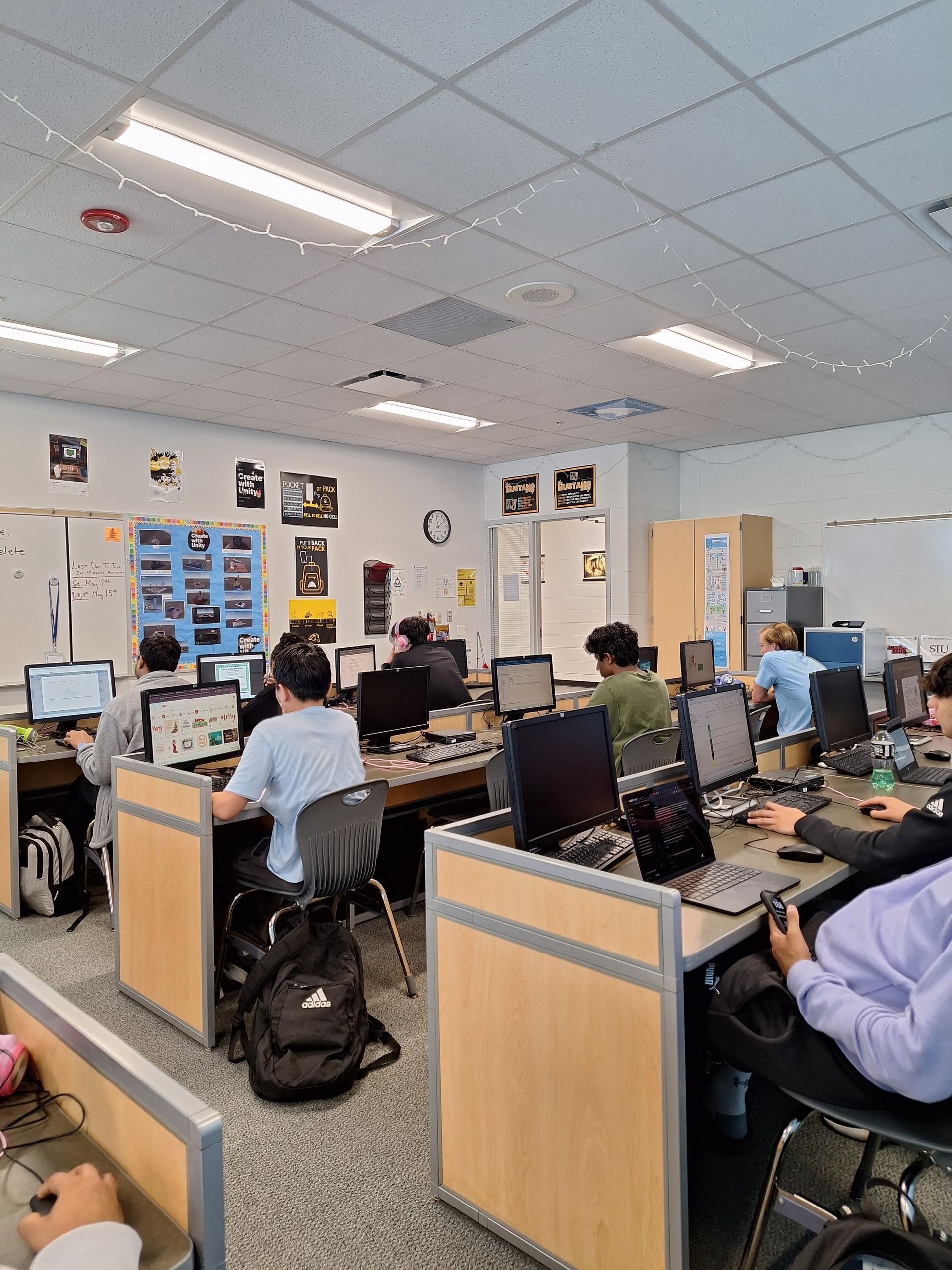 students coding class