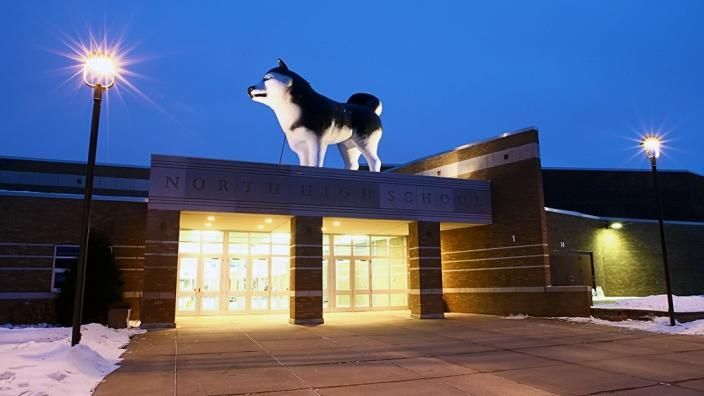 the front of Eau Claire North High School