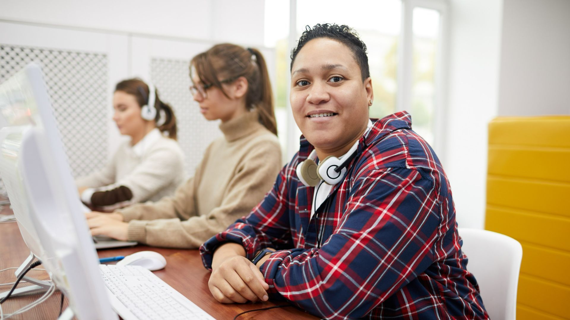 students coding class