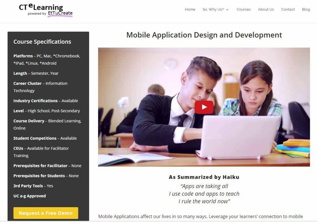 STEM CTE UC a-g Mobile Application Design Course