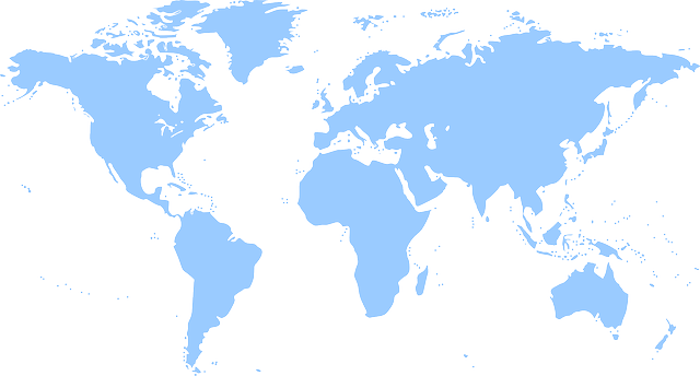 flat globe map
