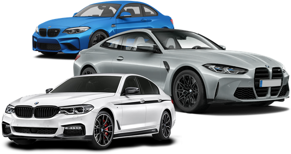 a group of cars are sitting next to each other on a white background .