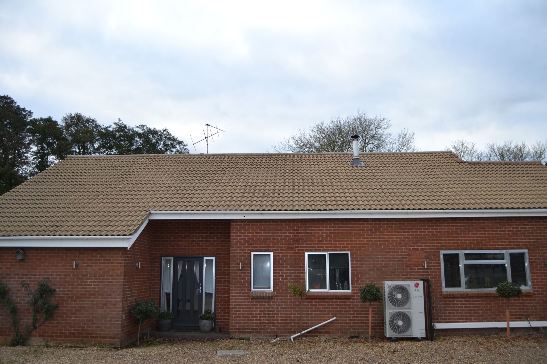 Completed moss removal, roof clean and biocide treatment