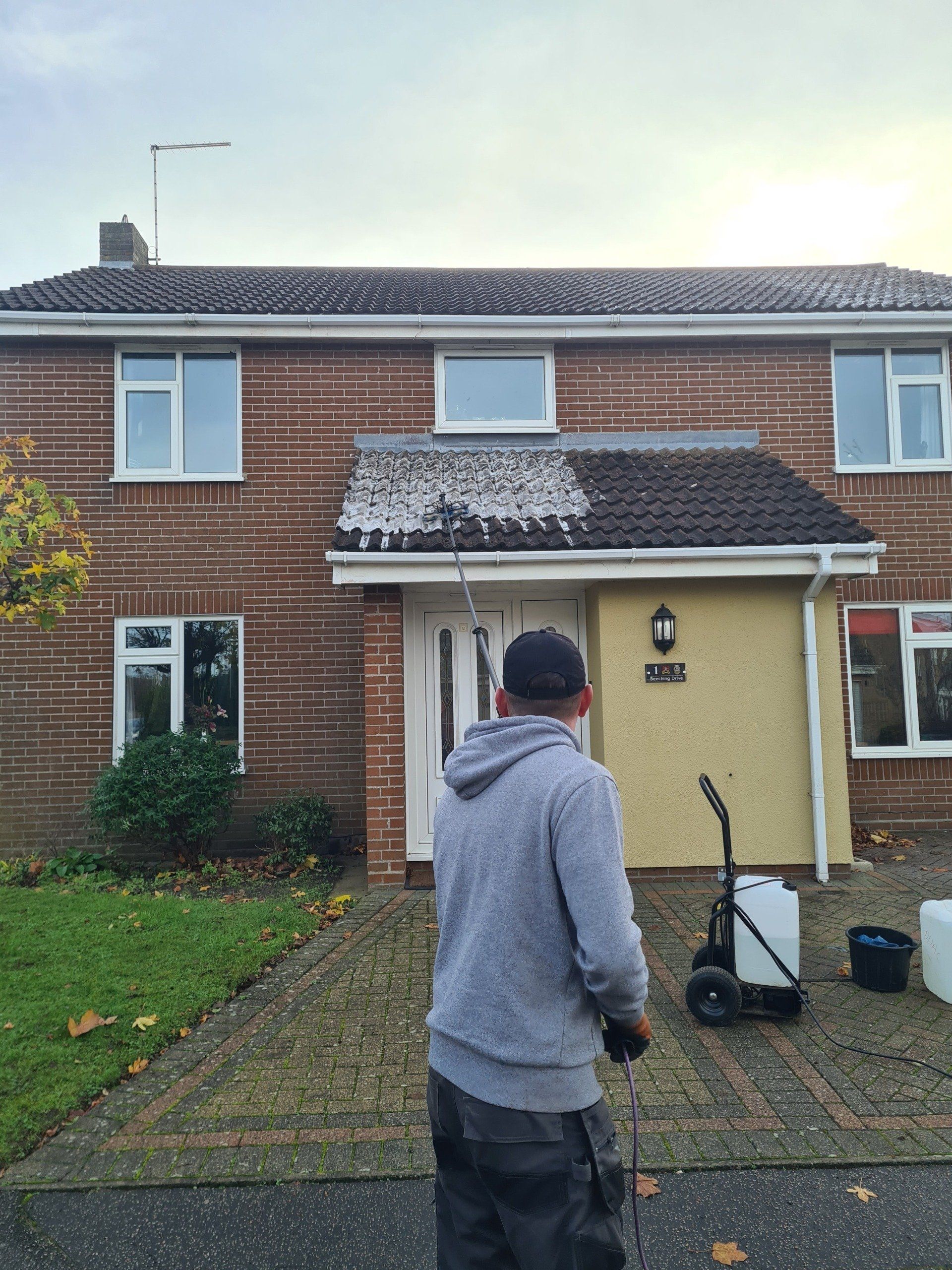 soft roof tile cleaning
