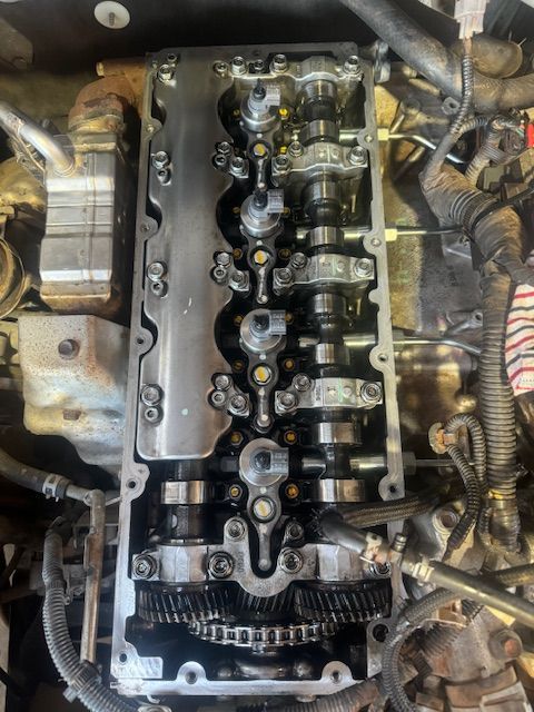 A close up of a car engine with the head removed — Shoalhaven Diesel Tech in South Nowra, NSW