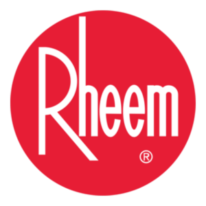 Rheem logo: White text 