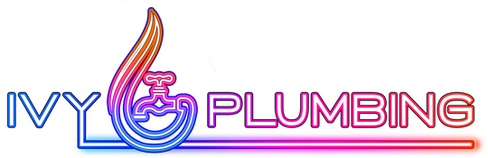 Ivy Plumbing logo with a rainbow-colored faucet.