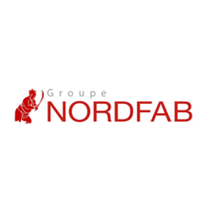 Un logo rouge et blanc pour le groupe nordfab