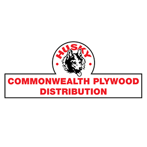 Un logo husky pour la distribution de contreplaqué du Commonwealth