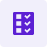 A purple checklist with three arrows pointing in opposite directions.