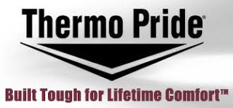 The thermo pride logo is built tough for lifetime comfort.