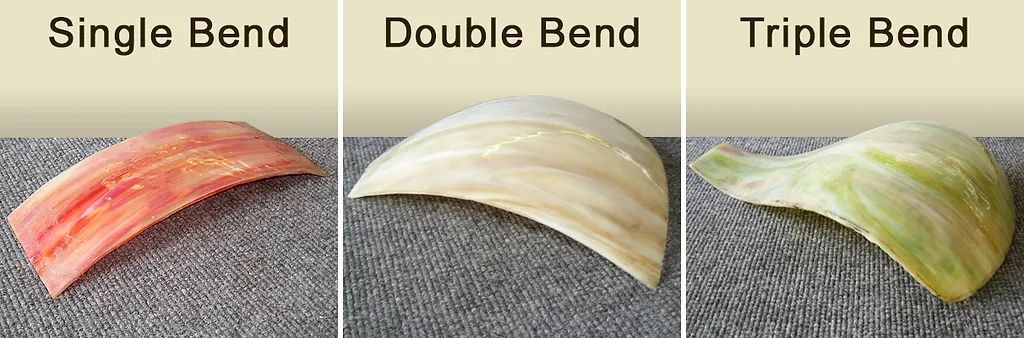 A single bend double bend and triple bend are shown