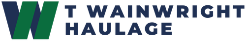 Logo of T Wainwright Haulage with a stylized 