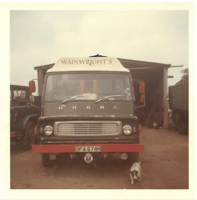 A vintage Dodge truck with 