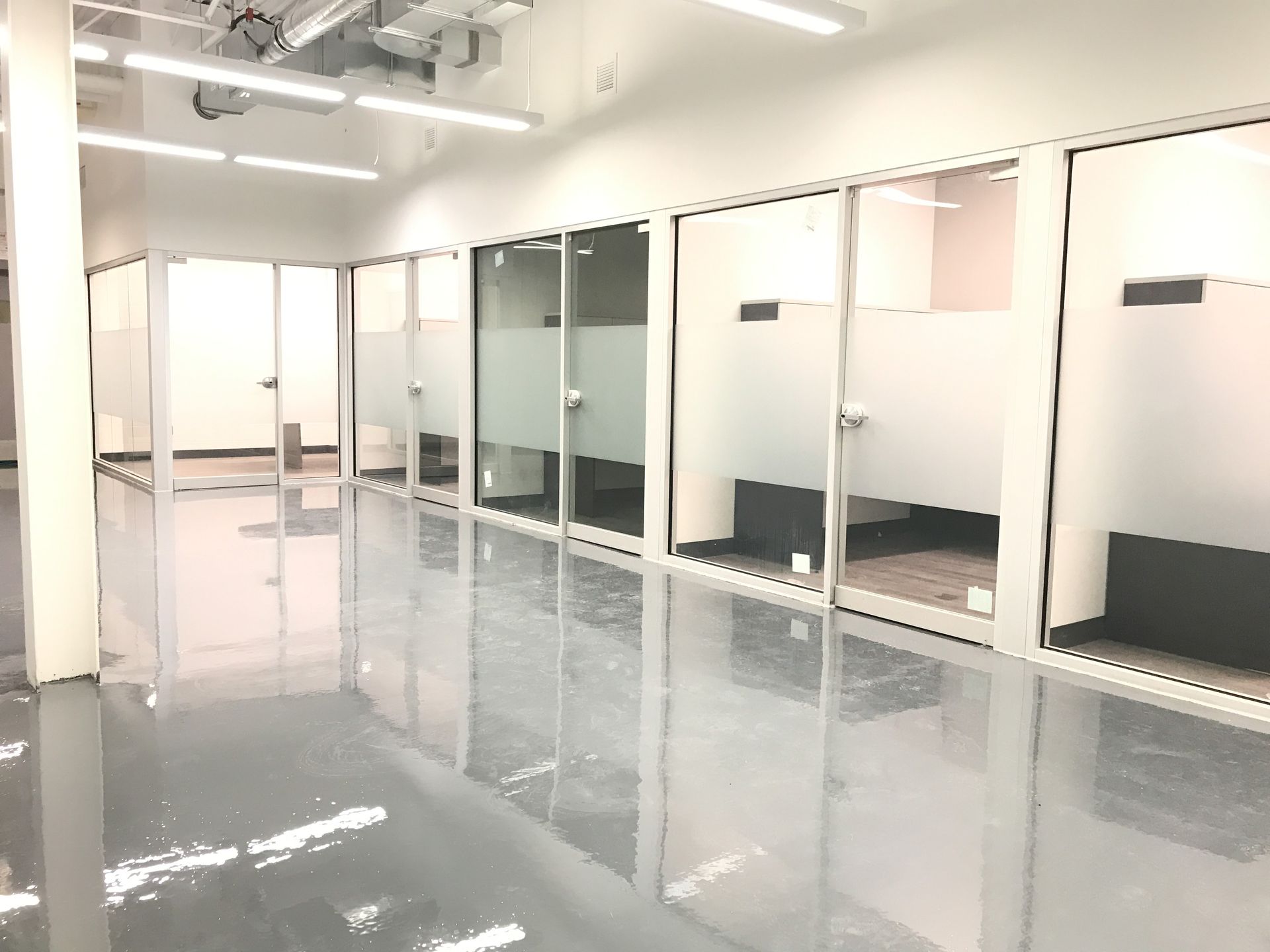 Set of Frosted Glass Office Windows for Privacy. Installed at Loyalist College Belleville