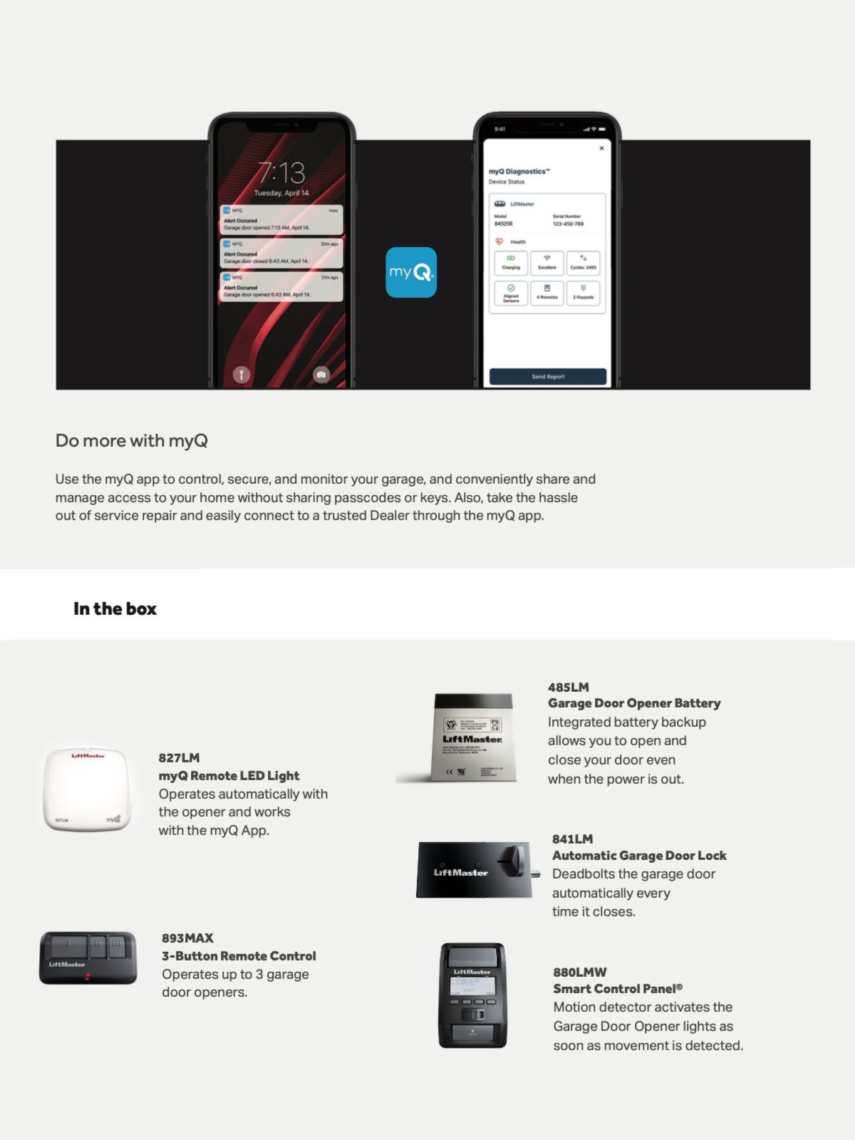 LiftMaster 98022 residential wall-mount garage door opener brochure by Garage Tech serving Kirkland, WA