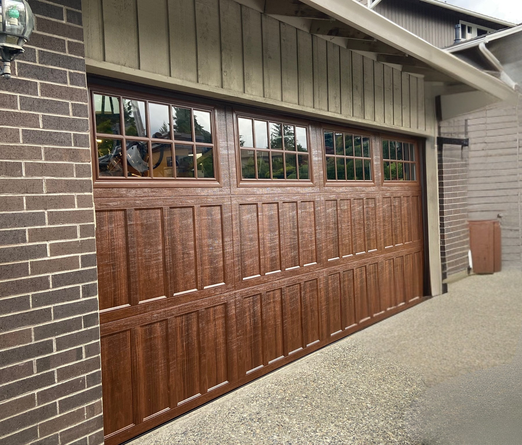 Contemporary garage doors built for modern homes by Garage Tech serving Redmond, WA
