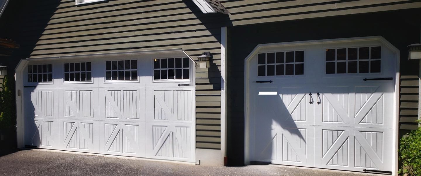 Natural wood carriage garage doors by Garage Tech serving Mill Creek, WA