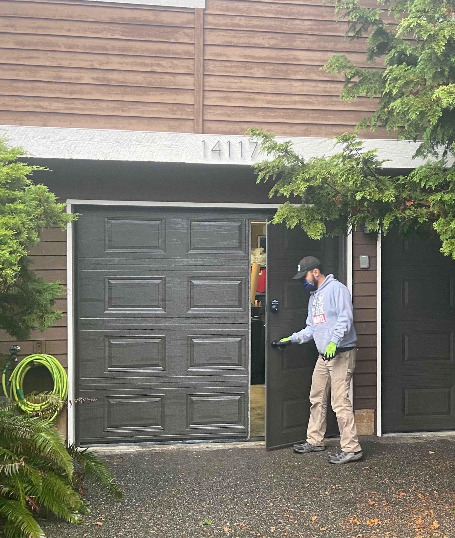 Classic custom steel garage doors with clean detailing by Garage Tech serving Woodinville, WA