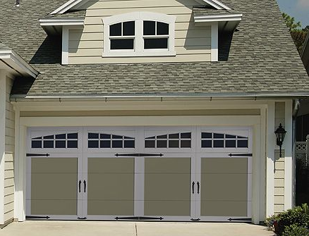 Wood carriage garage doors with traditional layout and detailing by Garage Tech serving Everett, WA