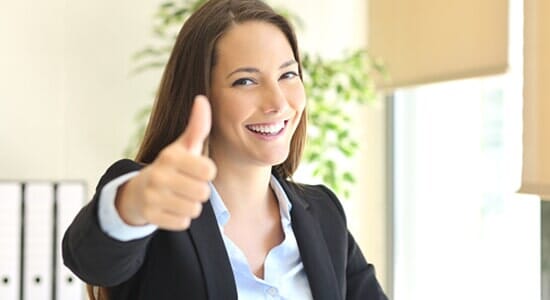 Premier Roofing — Woman Posing with Thumbs Up in Salt Lake City, UT