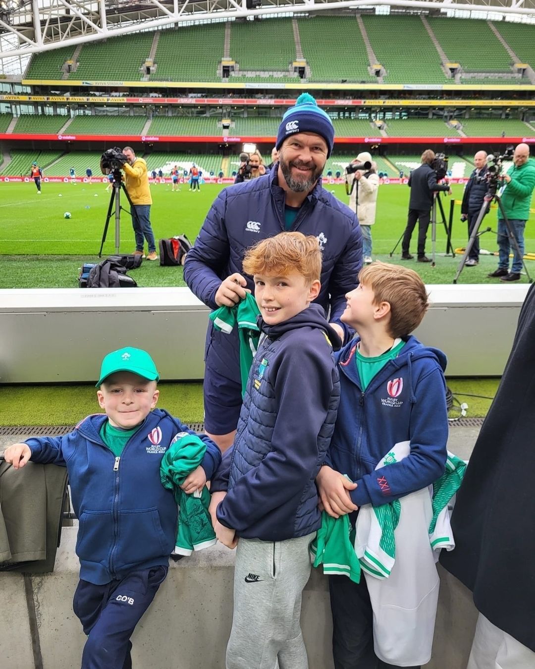 junior members with Andy Farrell
