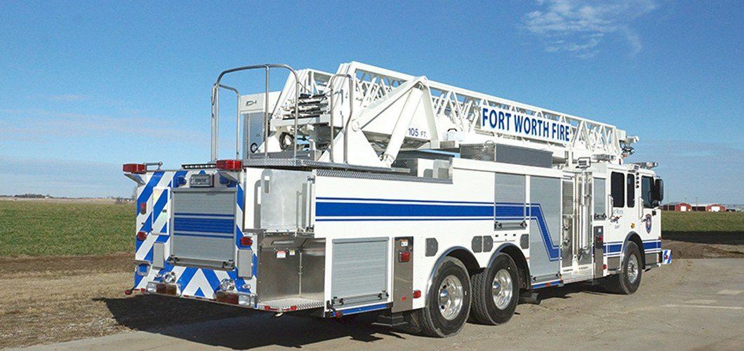 Fort Worth Fire department truck with Plas-Mac water tank