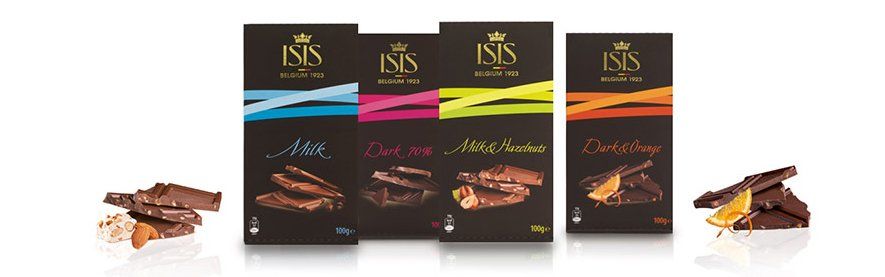 Display of ISIS chocolat bar now known ad Libeert chocolate