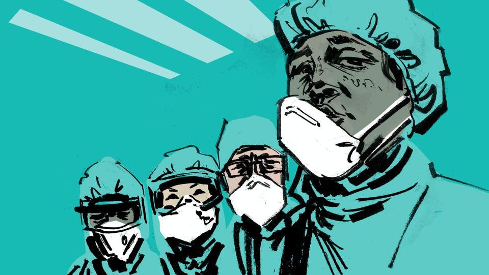 Illustration of Medical Workers in PPE