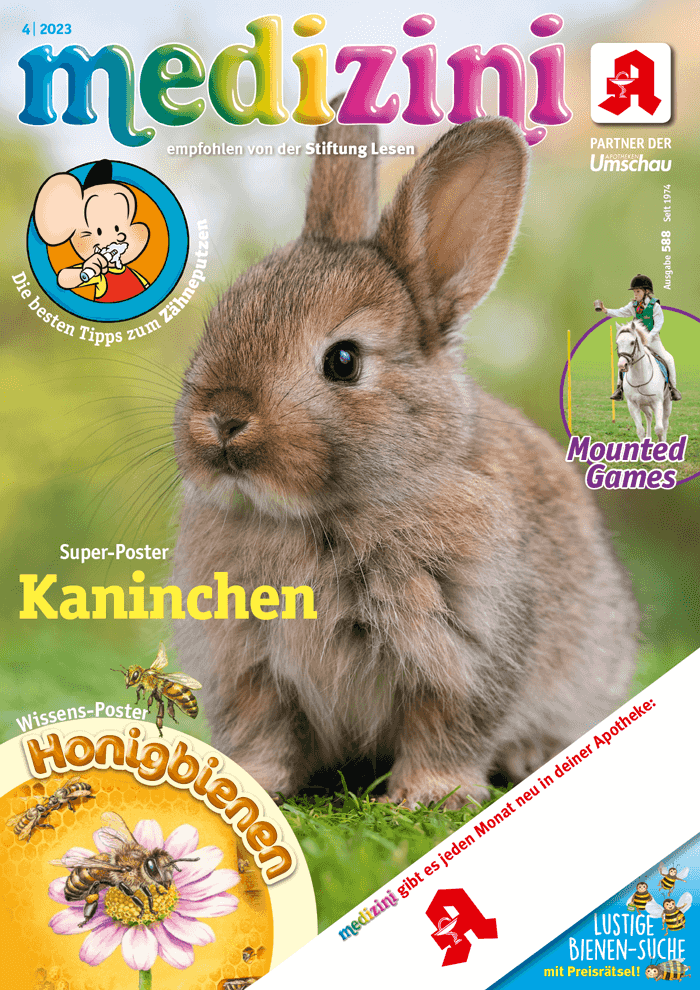 Ein Zeitschriftencover mit einem Kaninchen darauf