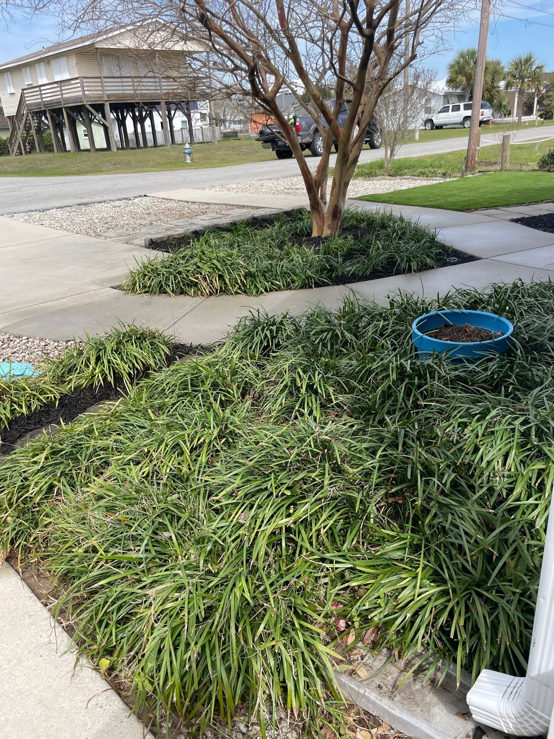 Blue Pot In The Middle Of The Yard — Leland, NC — Coastal Exterior Solutions