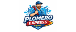 Logo de PLOMEROEXPRESTEPIC, plomería de emergencia 24/7 en Tepic y Xalisco