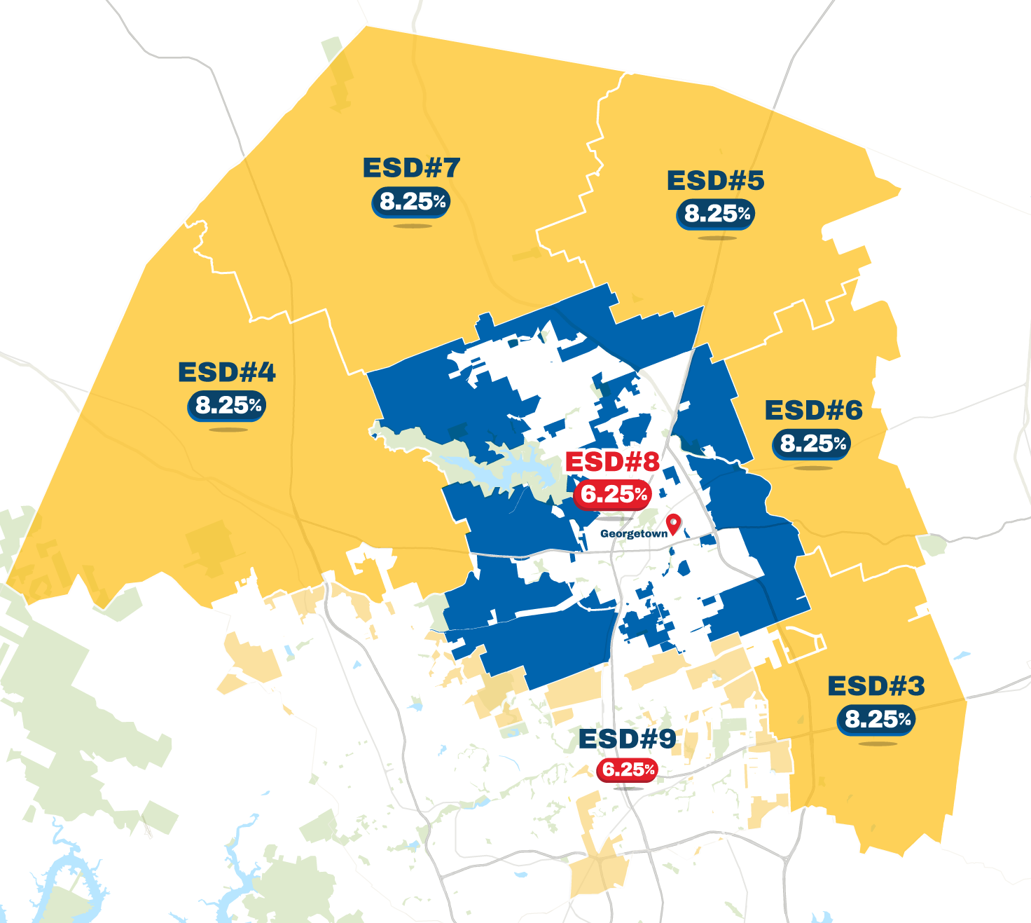 Sales and Use tax map