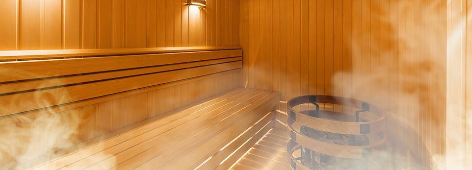 Interno di una sauna 