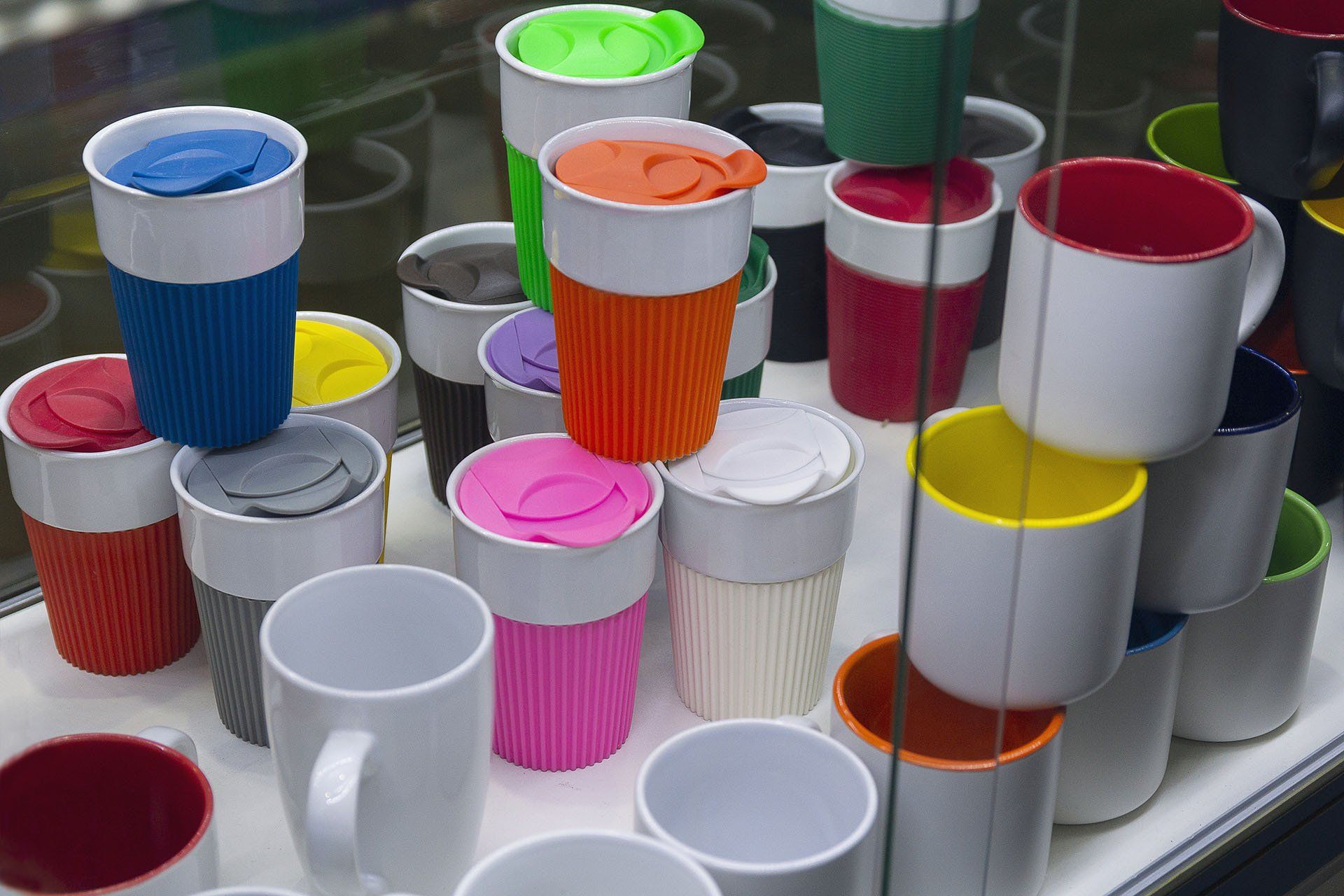 Colorful Glasses and Mugs on Display — Charlotte, NC — C & M Enterprise, Inc.