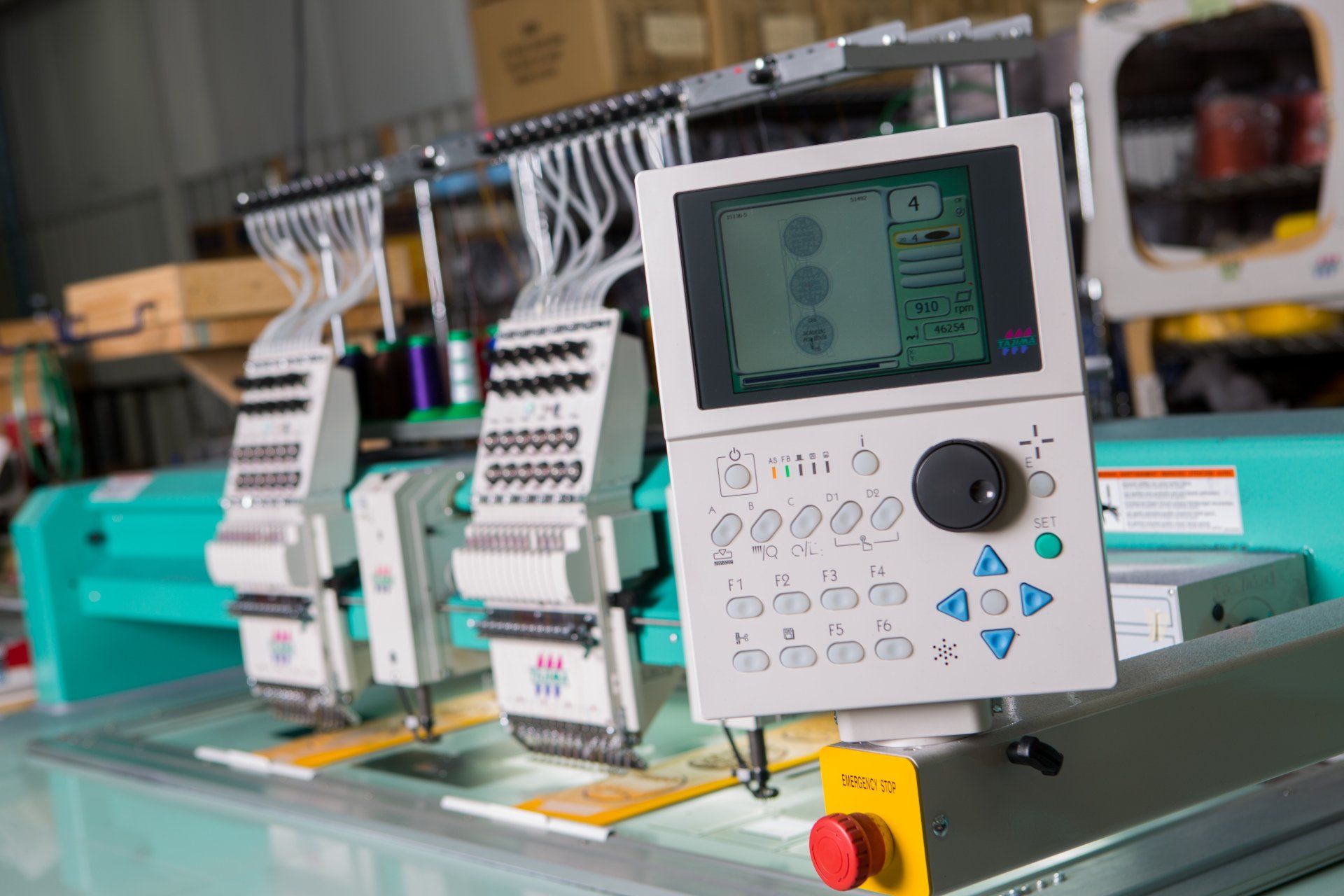 A laser etching machine.
