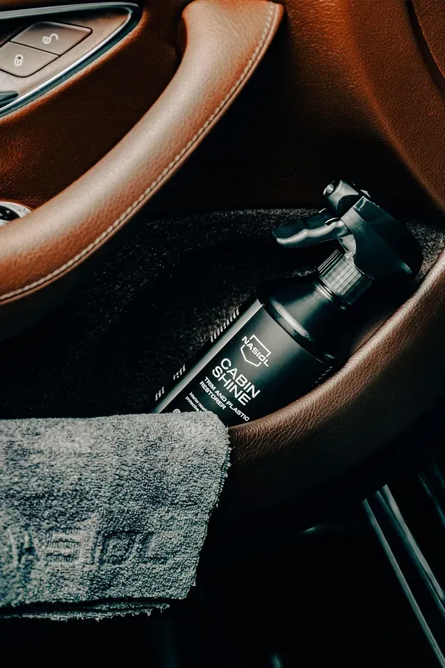 A spray bottle labeled 