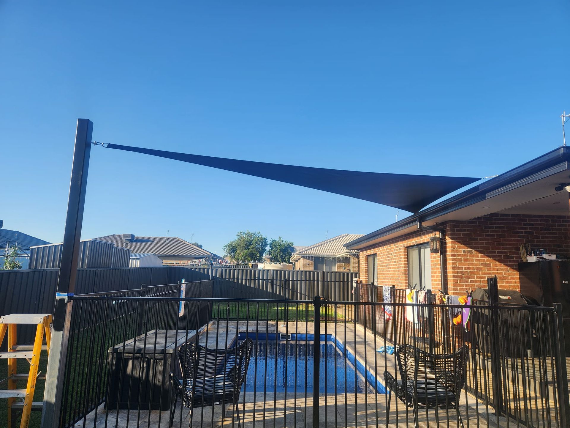 Small Black Pool Shade - New England Shade Sails in North Tamworth, NSW