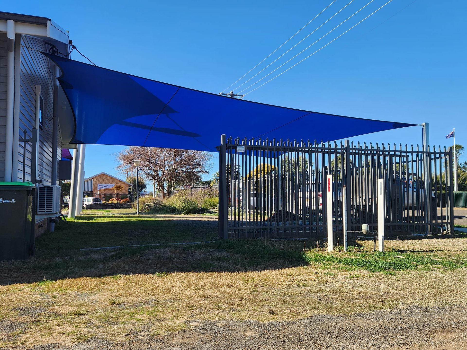 Blue Shade Sail - New England Shade Sails in North Tamworth, NSW