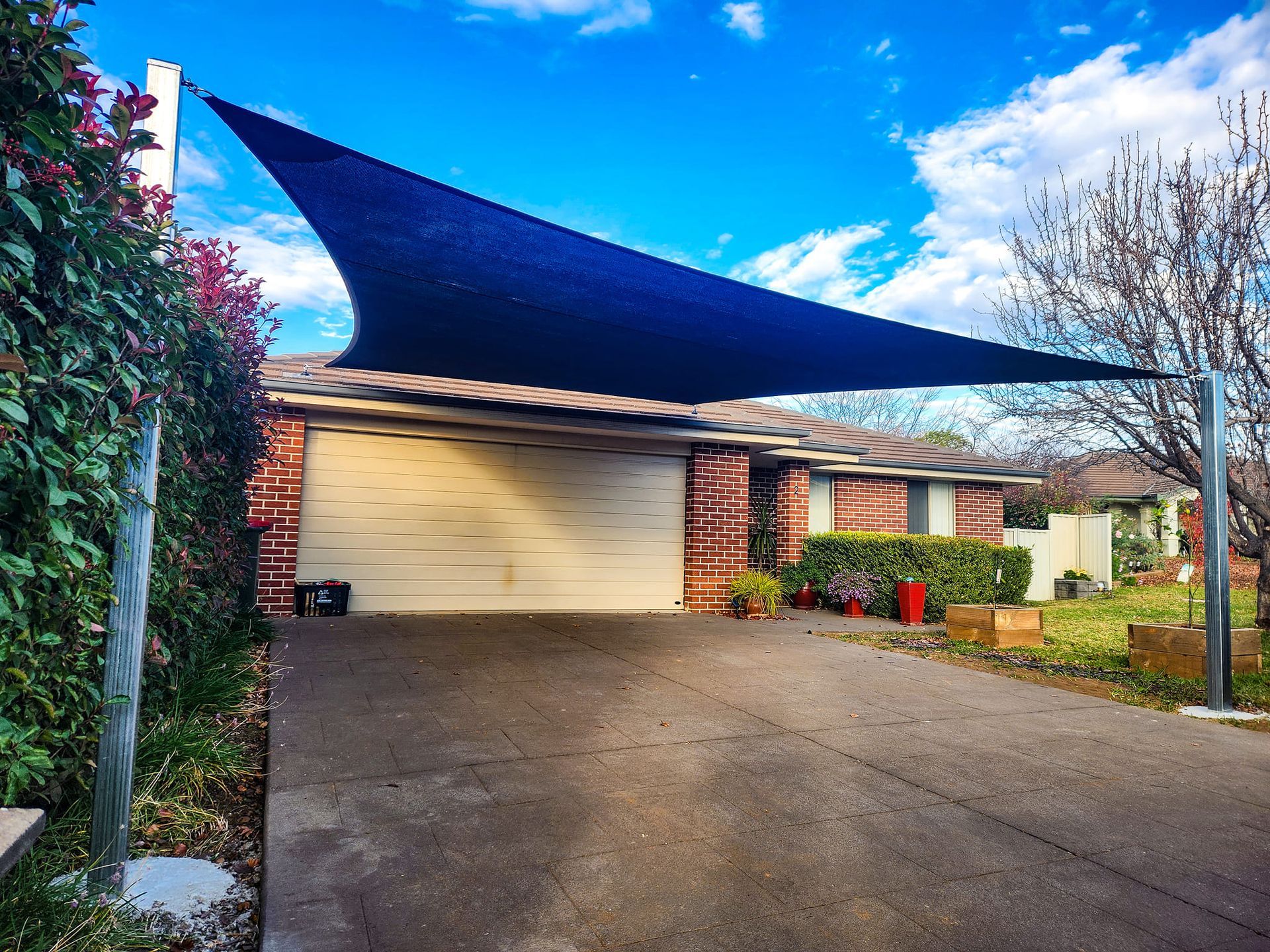 Shade Sail On A Driveway - New England Shade Sails in North Tamworth, NSW