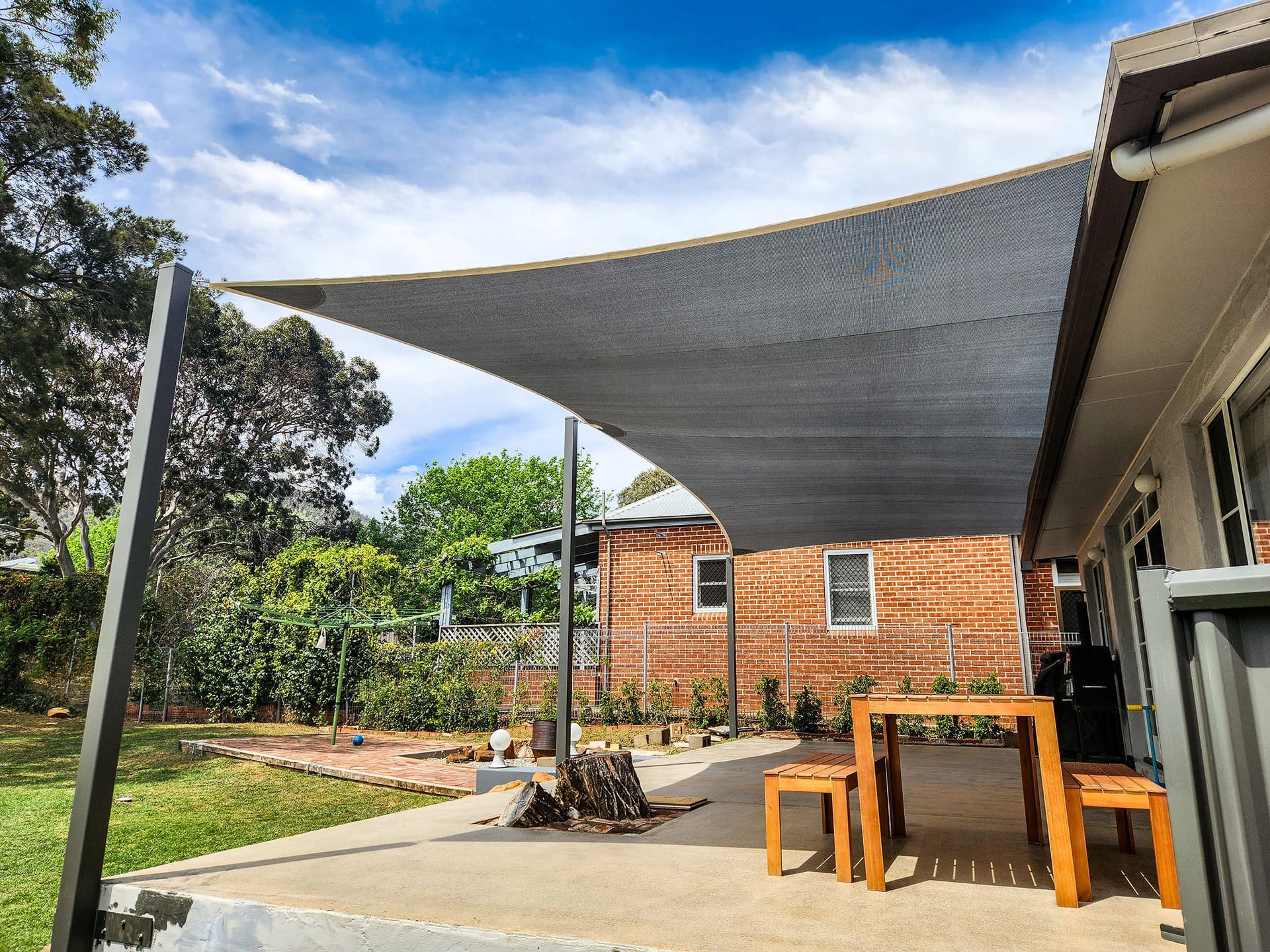 Shade Sail Over a Patio - New England Shade Sails in North Tamworth, NSW