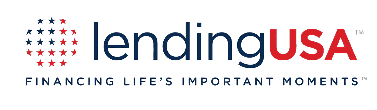 A logo for lending usa that says financing life 's important moments