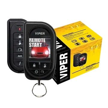 A viper remote start is sitting next to a box.