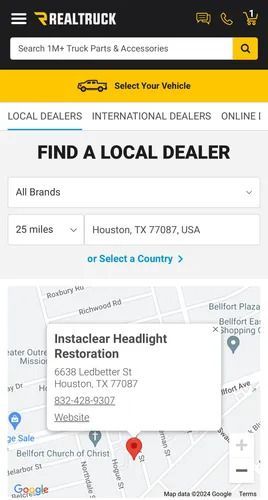 A screenshot of a website that says `` find a local dealer ''.