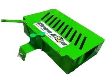 A green box with a logo on it that says dmz on it