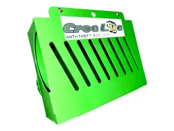 A green box with the word croe lock on it